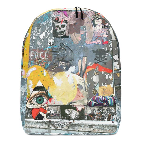 all over print minimalist backpack white front 6499ebb8dac18
