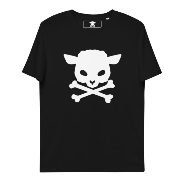 unisex organic cotton t shirt black front 64de53700a158