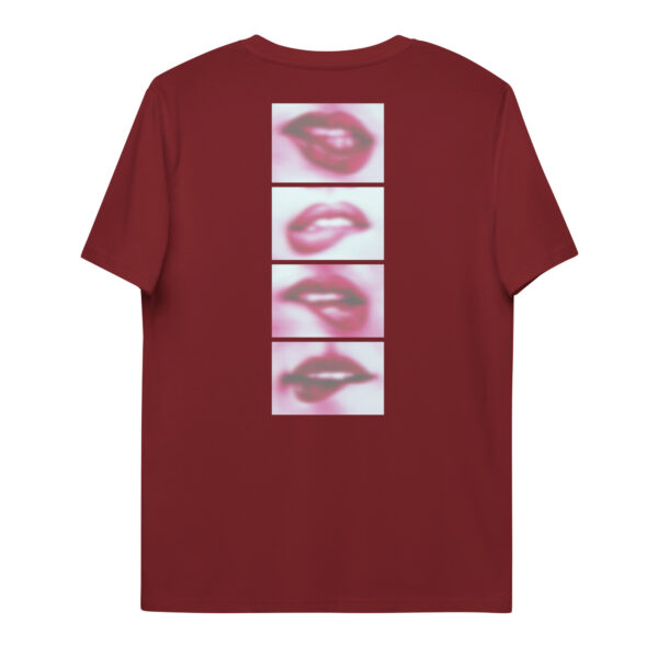 unisex organic cotton t shirt burgundy back 64df9ddb954ff