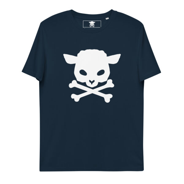 unisex organic cotton t shirt french navy front 64de53700ace3