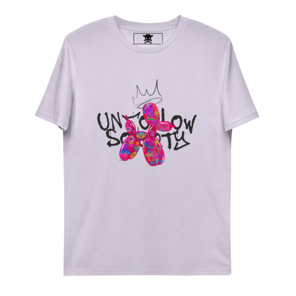 unisex organic cotton t shirt lavender front 64dfa5827f3b8