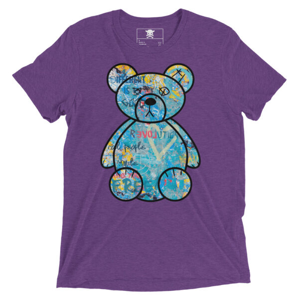 unisex tri blend t shirt purple triblend front 64df0447c3e78