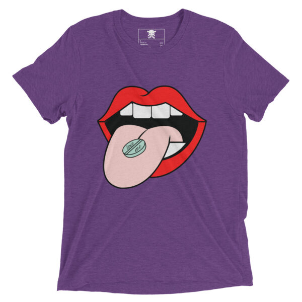 unisex tri blend t shirt purple triblend front 64df09e98e599