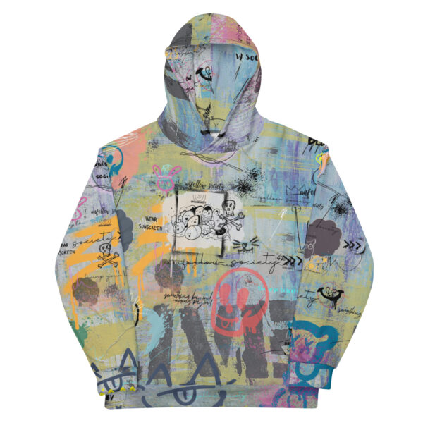 all over print recycled unisex hoodie white front 64fc74a9243d0