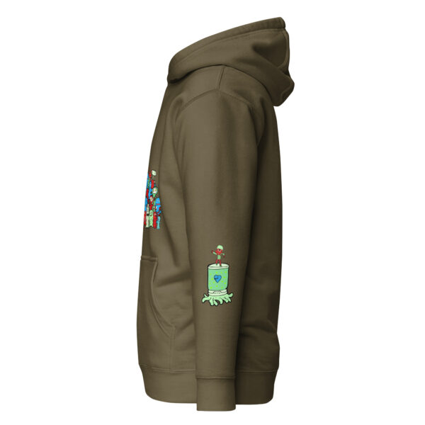 unisex premium hoodie military green left 6504245670096