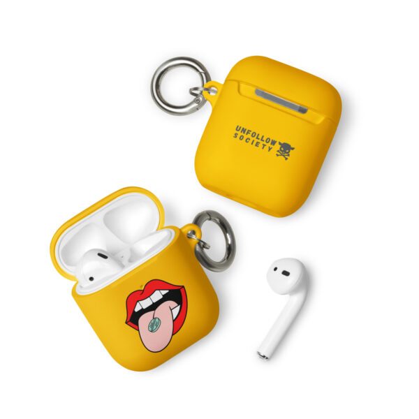 rubber case for airpods yellow airpods front 654e80ec57f96
