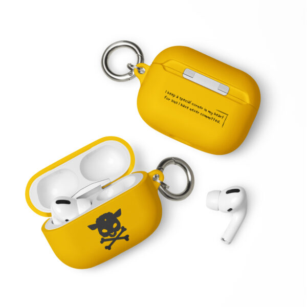 rubber case for airpods yellow airpods pro front 654d0f09978e8