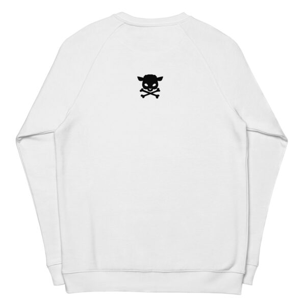 unisex organic raglan sweatshirt white back 65b534e6b78f9