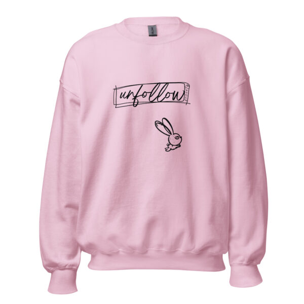 unisex crew neck sweatshirt light pink front 65d3b69cc998b