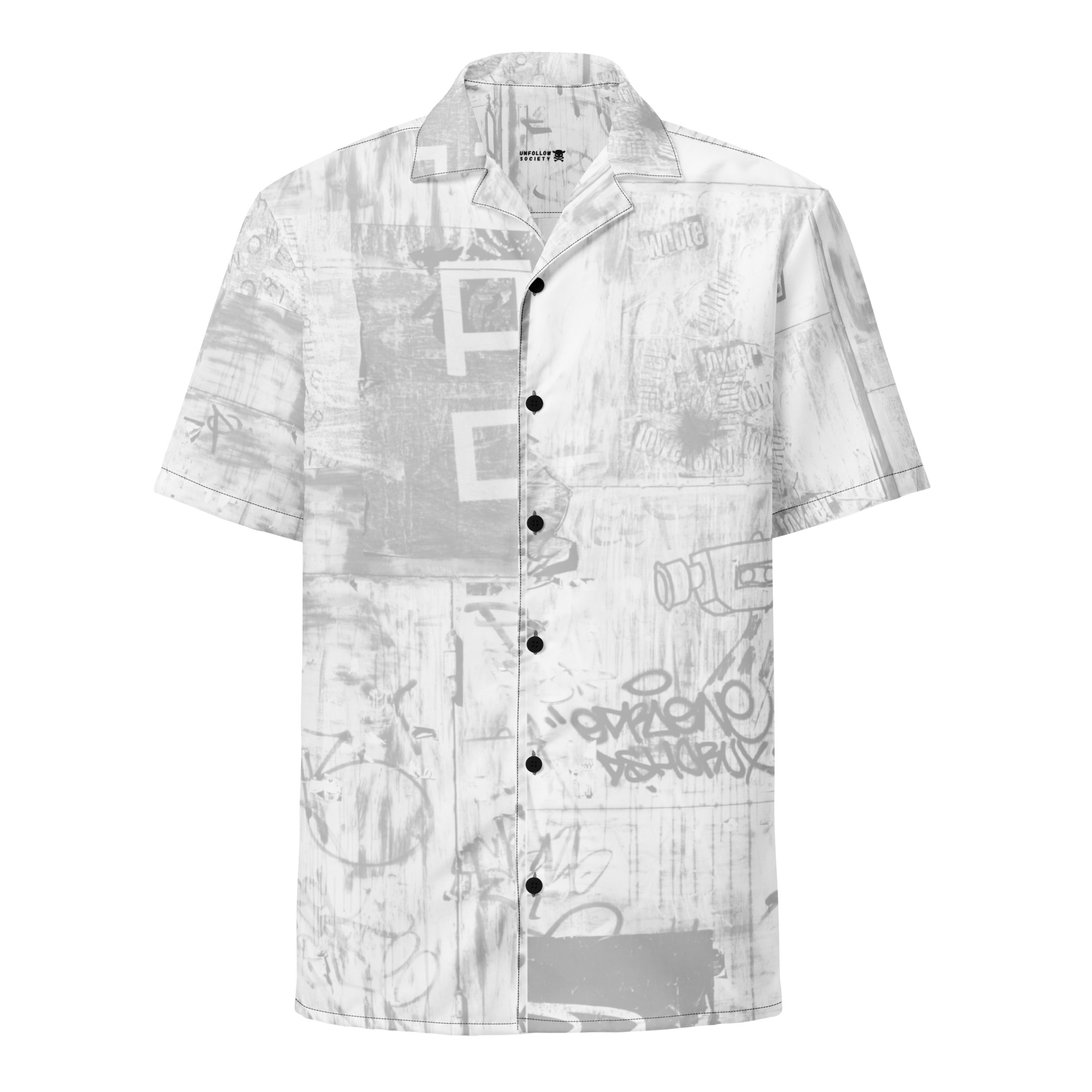 all over print unisex button shirt white front 6683c774cdc01