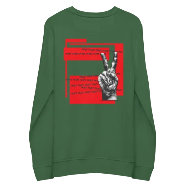 Peace - Unisex Organic Sweatshirt - Image 4