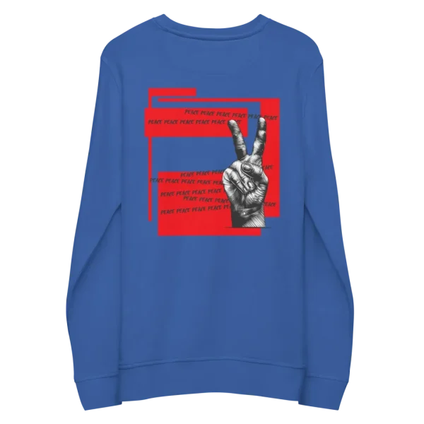 Peace - Unisex Organic Sweatshirt - Image 3